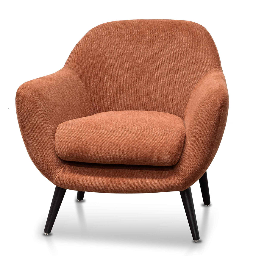 CLC6103-IG Fabric Armchair -  Burnt Orange - Black Legs