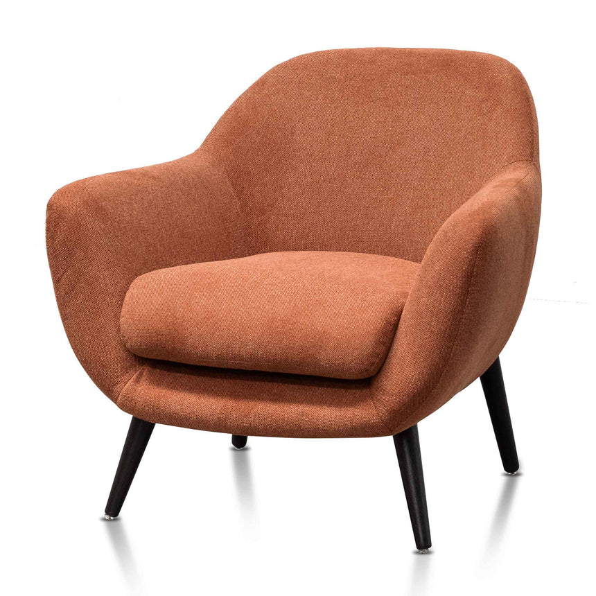 CLC6411-IG Fabric Armchair - Burnt Orange with Black Legs