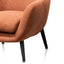 CLC6411-IG Fabric Armchair - Burnt Orange with Black Legs