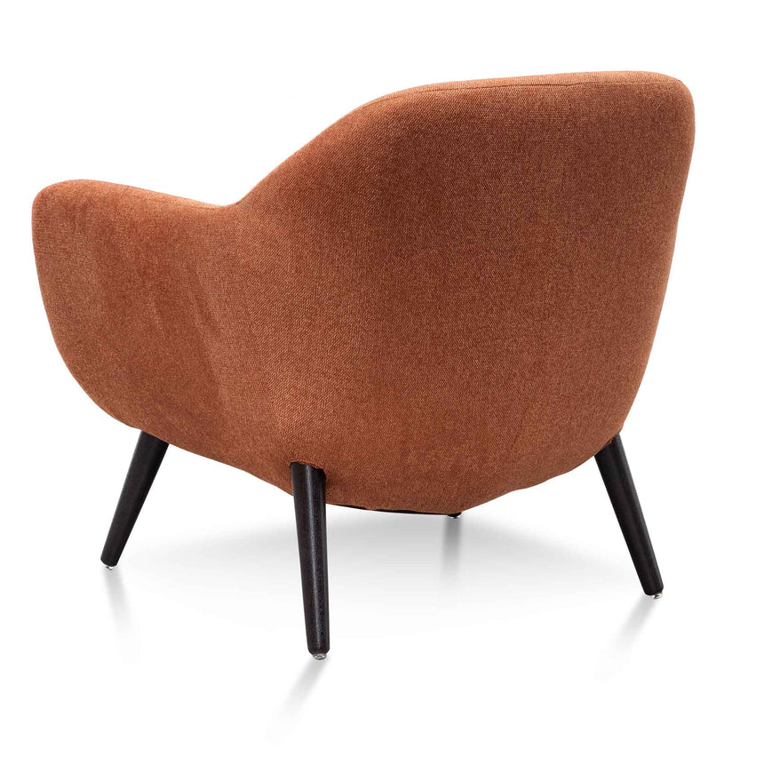 CLC6411-IG Fabric Armchair - Burnt Orange with Black Legs