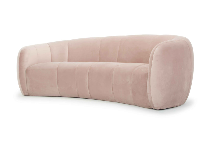 CLC6412 3 Seater Fabric Sofa - Blush