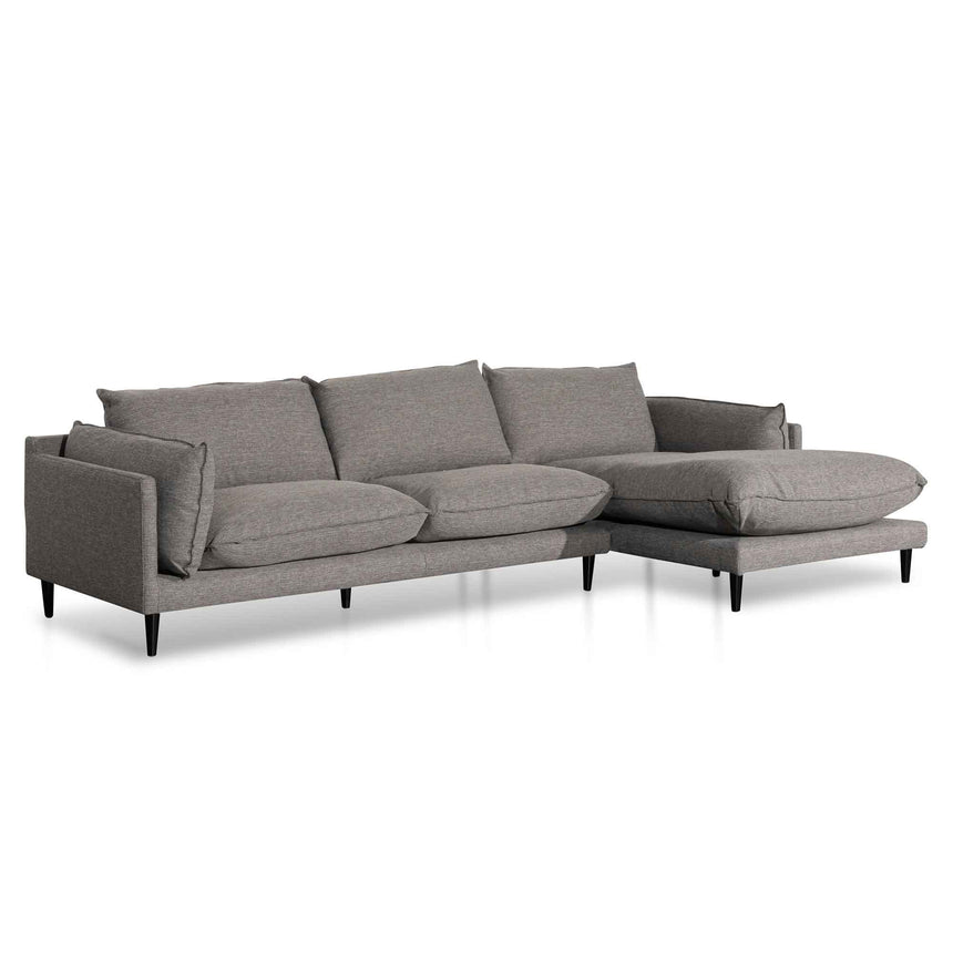 CLC6431-KSO 4 Seater Right Chaise Fabric Sofa - Graphite Grey