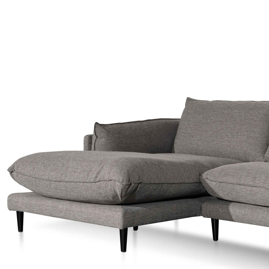 CLC6430-KSO 4 Seater Left Chaise Fabric Sofa - Graphite Grey