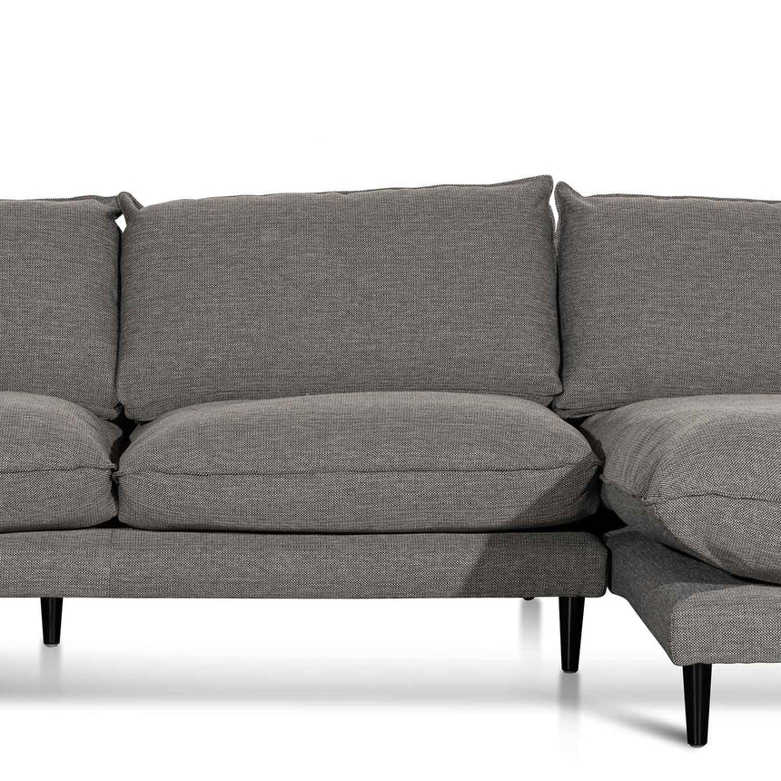 CLC6431-KSO 4 Seater Right Chaise Fabric Sofa - Graphite Grey