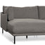 CLC6435-KSO 4 Seater Left Chaise Fabric Sofa - Graphite Grey - Last one