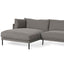 CLC6435-KSO 4 Seater Left Chaise Fabric Sofa - Graphite Grey - Last one