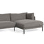CLC6436-KSO 4 Seater Right Chaise Fabric Sofa - Graphite Grey