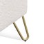 CLC6521-IG Armchair - Ivory White Synthetic Wool with Golden Legs