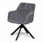 CLC6560-LF Visitor Chair - Dark Grey Velvet with Black Legs