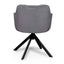 CLC6560-LF Visitor Chair - Dark Grey Velvet with Black Legs