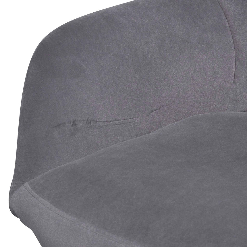 CLC6560-LF Visitor Chair - Dark Grey Velvet with Black Legs