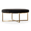 CLC6627-BS 100cmx46cm Ottoman - Black Velvet