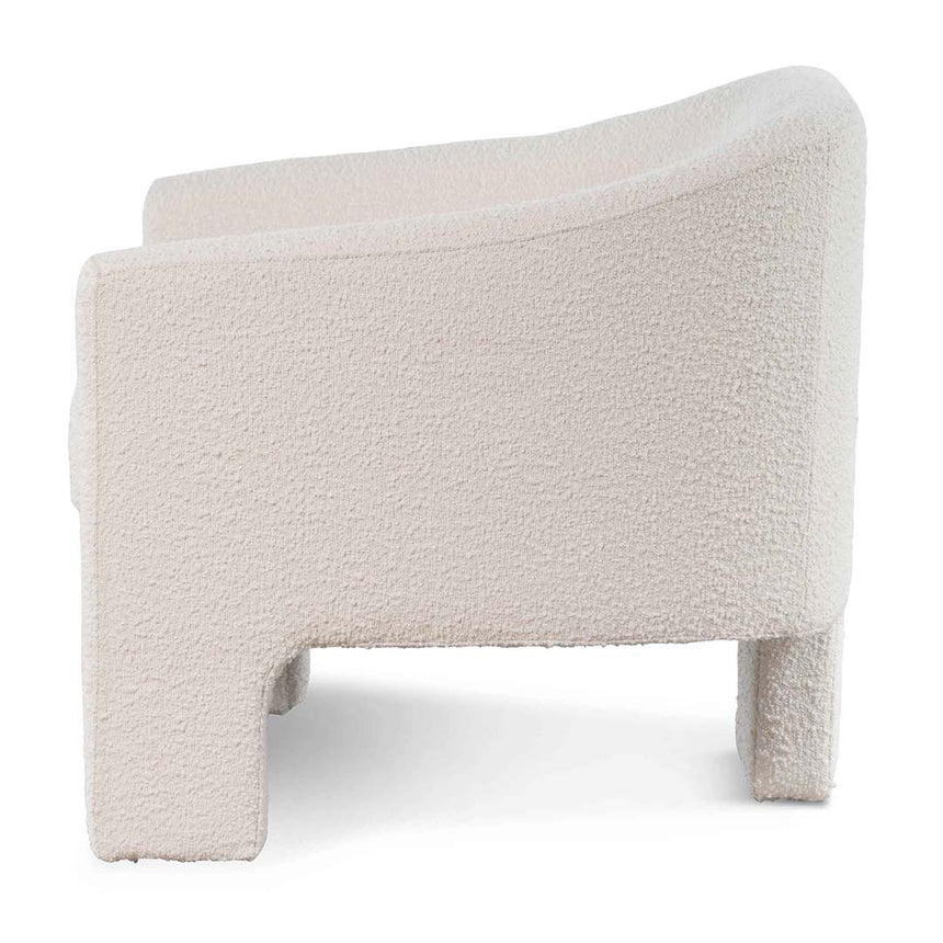 CLC6650-CA Fabric Armchair - Ivory White Boucle