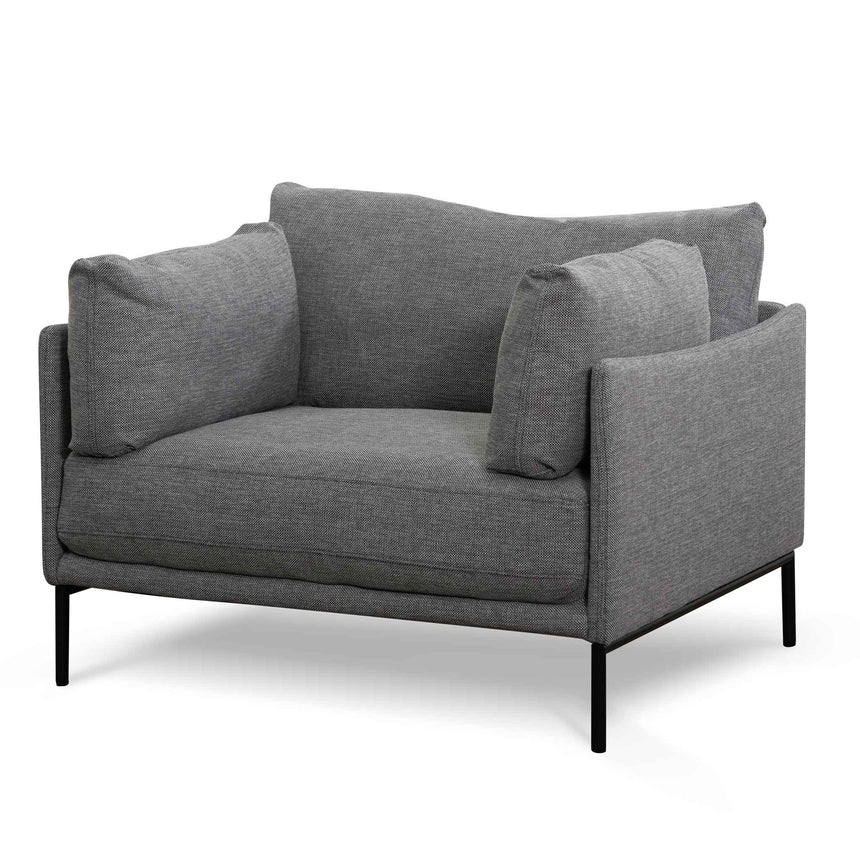 CLC6267-CA 3 Seater Left Chaise Fabric Sofa - Grey