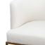CLC6673-BS Daisy White Boucle Lounge Chair - Brushed Gold