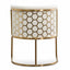 CLC6673-BS Daisy White Boucle Lounge Chair - Brushed Gold
