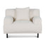 CLC6690-CA Armchair - Ivory White Boucle with Black Legs