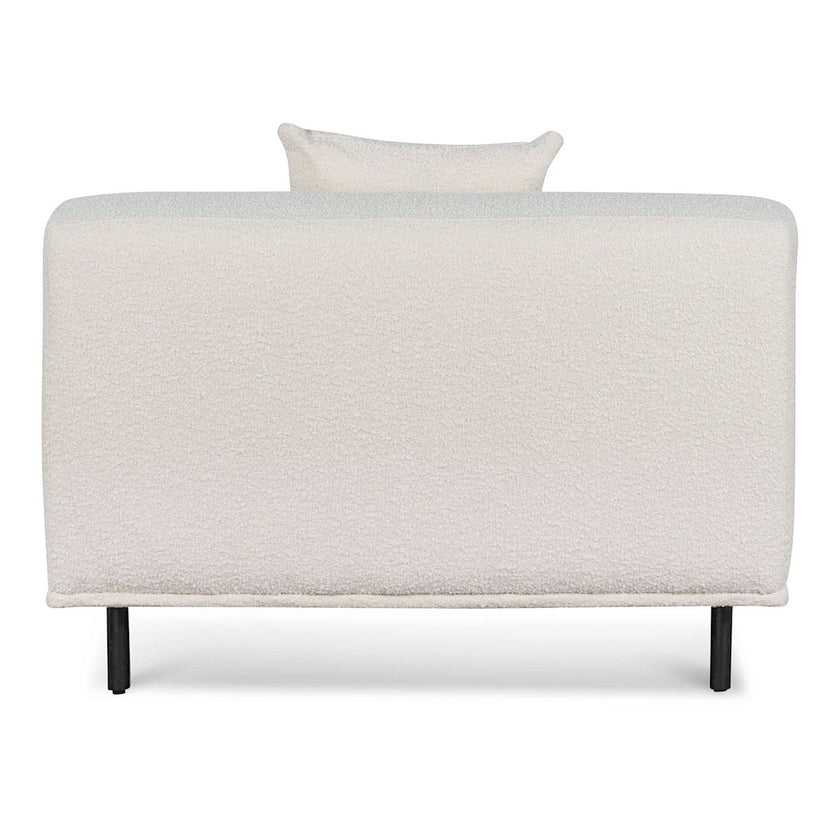 CLC6690-CA Armchair - Ivory White Boucle with Black Legs - Last one