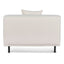 CLC6690-CA Armchair - Ivory White Boucle with Black Legs