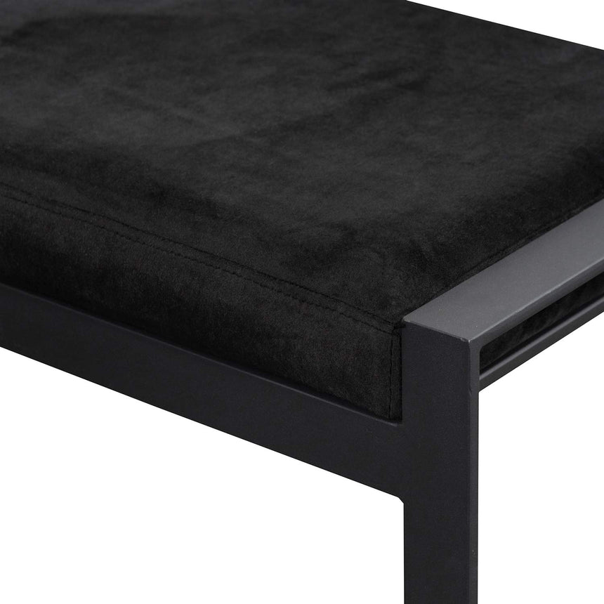 CLC6703-KS Black Velvet Ottoman - Black Base