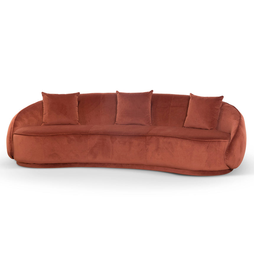 CLC6748-FS Velvet 3 Seater Sofa - Rustic Orange