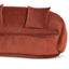 CLC6748-FS Velvet 4 Seater Sofa - Rustic Orange - Last one