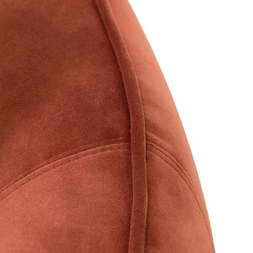 CLC6748-FS Velvet 4 Seater Sofa - Rustic Orange
