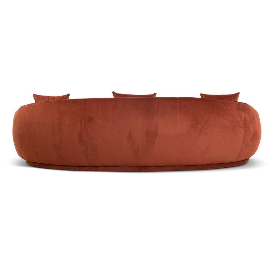 CLC6748-FS Velvet 3 Seater Sofa - Rustic Orange