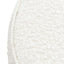 CLC6769-BS Daisy White Boucle Ottoman - Brushed Gold Base