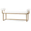 CLC6771-BS Daisy White Boucle Bench - Brushed Gold Base