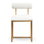 CLC6772-BS Daisy White Boucle Occasional Chair - Brushed Gold Base