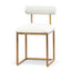 CLC6772-BS Daisy White Boucle Occasional Chair - Brushed Gold Base