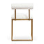 CLC6772-BS Ivory White Boucle Occasional Chair - Brushed Gold Base