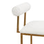 CLC6772-BS Ivory White Boucle Occasional Chair - Brushed Gold Base