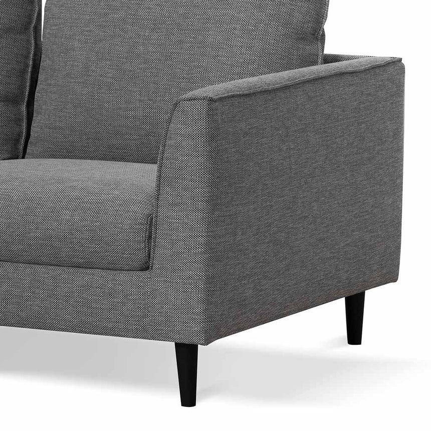 CLC6812-KSO 2 Seater Fabric Sofa - Graphite Grey with Black Leg