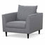 CLC6813-KSO Fabric Armchair - Graphite Grey with Black Leg