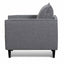 CLC6813-KSO Fabric Armchair - Graphite Grey with Black Leg