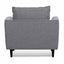 CLC6813-KSO Fabric Armchair - Graphite Grey with Black Leg