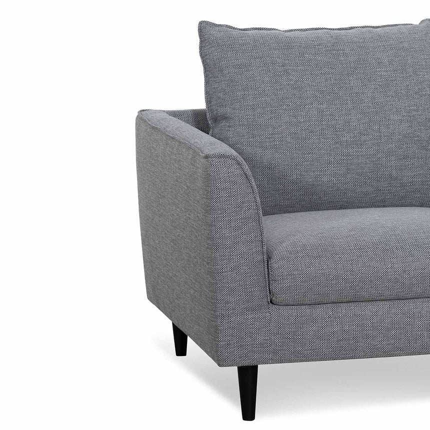 CLC6813-KSO Fabric Armchair - Graphite Grey with Black Leg