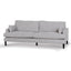 CLC6819-KSO 3 Seater Fabric Sofa - Oyster Beige and Black Leg