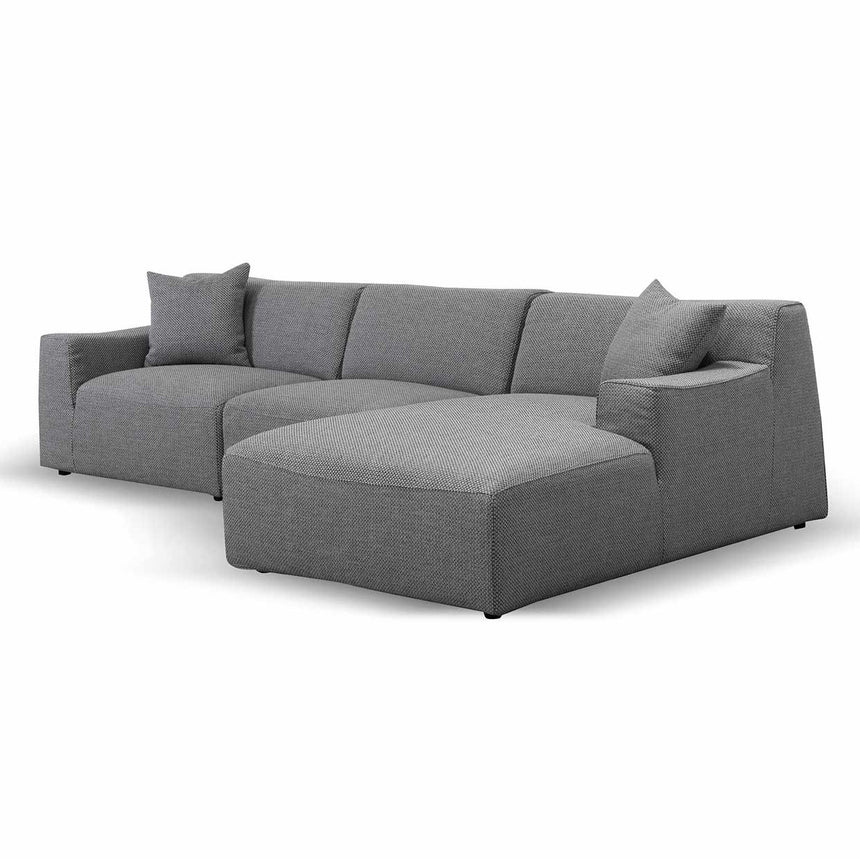 CLC2744-FA 3 Seater Left Chaise Sofa - Graphite Grey