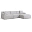 CLC6827-YY 3 Seater Right Chaise Sofa - Passive Grey