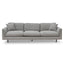 CLC6833-CA 4 Seater Fabric Sofa - Grey