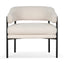 CLC6871-KSO - Ivory White Sherpa Armchair - Black Legs