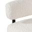 CLC6871-KSO - Ivory White Sherpa Armchair - Black Legs