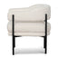 CLC6871-KSO - Ivory White Sherpa Armchair - Black Legs