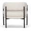 CLC6871-KSO - Ivory White Sherpa Armchair - Black Legs