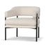 CLC6871-KSO - Ivory White Sherpa Armchair - Black Legs