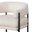 CLC6871-KSO - Ivory White Sherpa Armchair - Black Legs