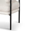 CLC6871-KSO - Ivory White Sherpa Armchair - Black Legs